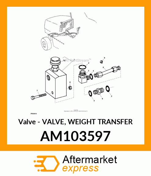 Valve - VALVE, WEIGHT TRANSFER AM103597
