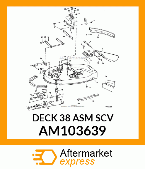 Deck 38" Asm Scv AM103639