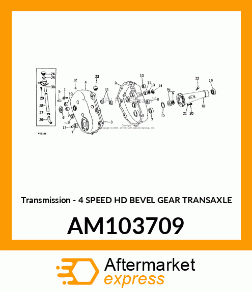 Transmission - 4 SPEED HD BEVEL GEAR TRANSAXLE AM103709
