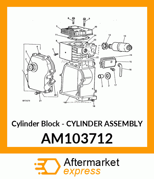 Cylinder Block - CYLINDER ASSEMBLY AM103712