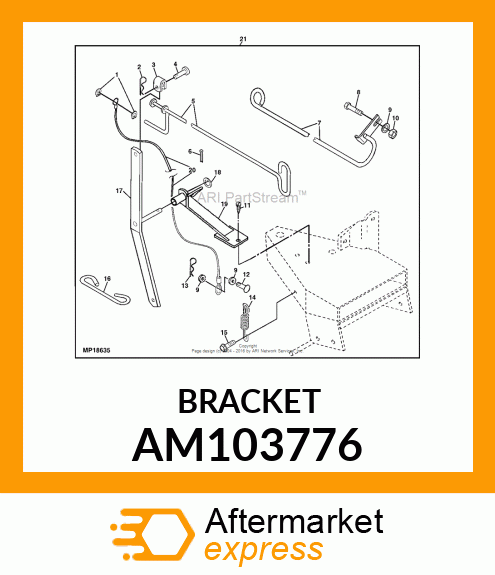 BRACKET, BRACKET, WELDED ANGLING PI AM103776