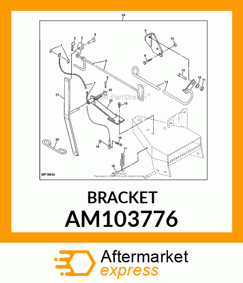 BRACKET, BRACKET, WELDED ANGLING PI AM103776