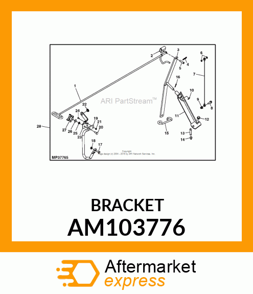 BRACKET, BRACKET, WELDED ANGLING PI AM103776