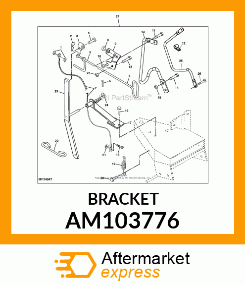 BRACKET, BRACKET, WELDED ANGLING PI AM103776