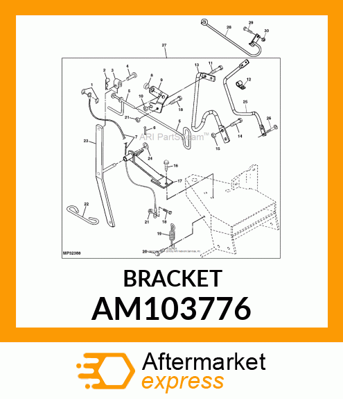 BRACKET, BRACKET, WELDED ANGLING PI AM103776