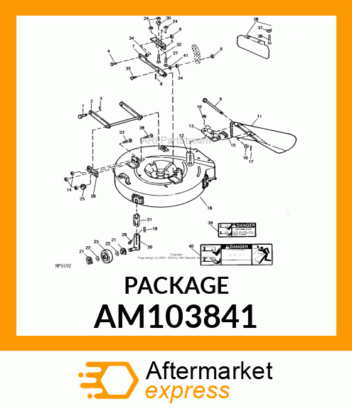 Plate - PLATE, LEAF MULCHER ASSEMBLY AM103841