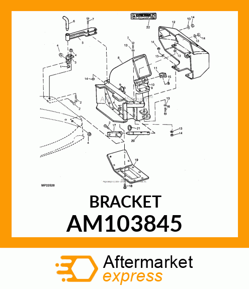 BRACKET, BRACKET, WELDED MOUNTING AM103845