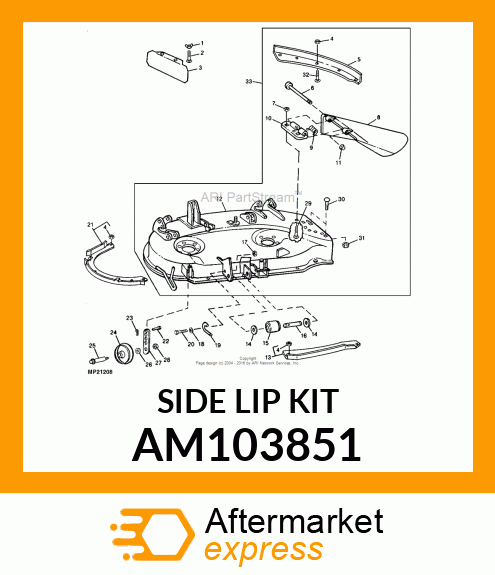 PACKAGE OF SECTIONS, KIT,LIP SECTIO AM103851