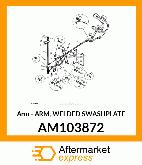 Arm - ARM, WELDED SWASHPLATE AM103872