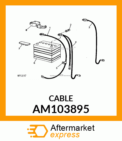 CABLE, NEGATIVE BATTERY AM103895