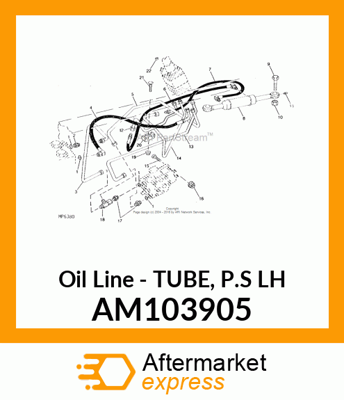 Oil Line - TUBE, P.S LH AM103905