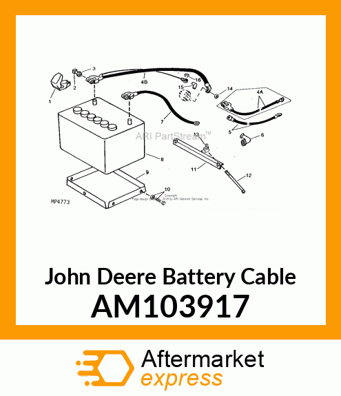 CABLE, POSITIVE BATTERY AM103917