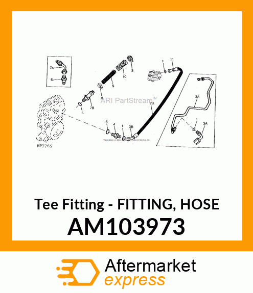 Tee Fitting - FITTING, HOSE AM103973