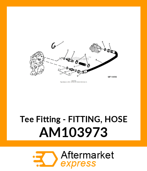 Tee Fitting - FITTING, HOSE AM103973