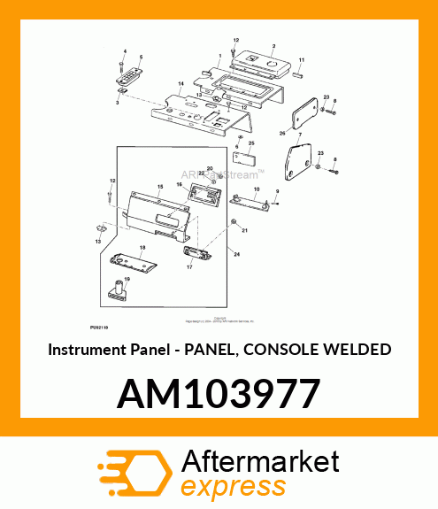 Instrument Panel - PANEL, CONSOLE WELDED AM103977