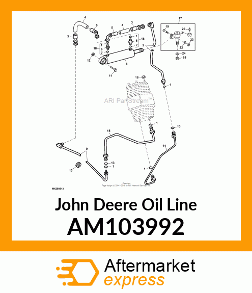 LINE, OIL (RH FRAME) AM103992