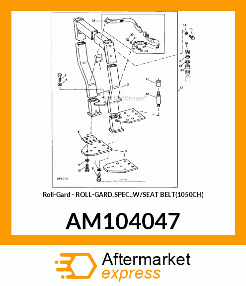 Roll-Gard - ROLL-GARD,SPEC.,W/SEAT BELT(1050CH) AM104047