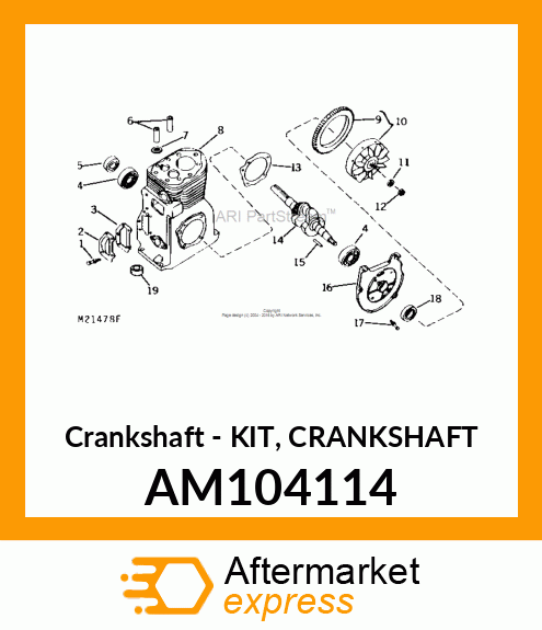 Crankshaft - KIT, CRANKSHAFT AM104114