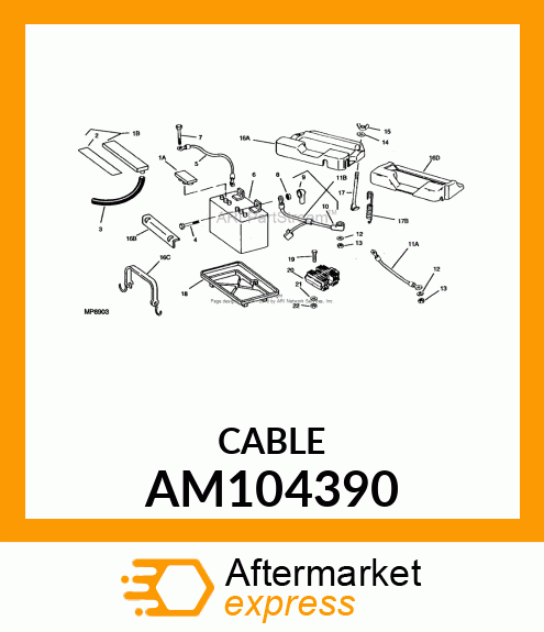 CABLE, SOLENOID START AM104390