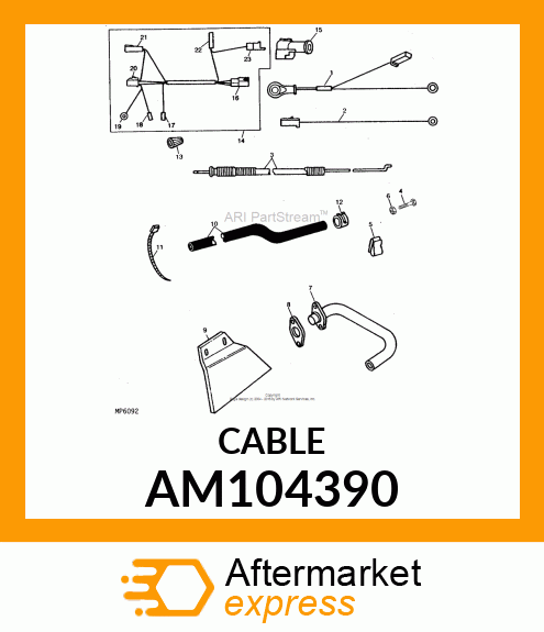 CABLE, SOLENOID START AM104390