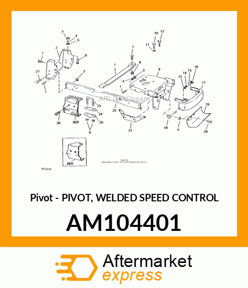 Pivot - PIVOT, WELDED SPEED CONTROL AM104401