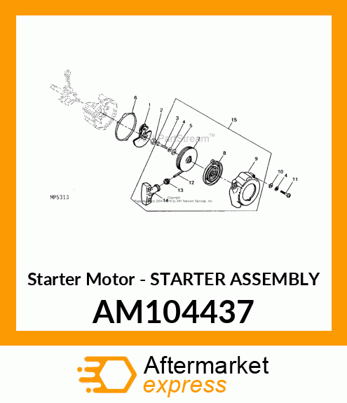 Starter Motor - STARTER ASSEMBLY AM104437