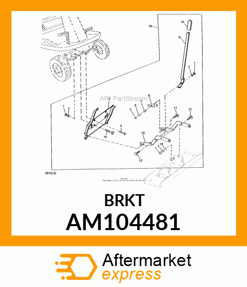 BRACKET MOUNTING ASSEMBLY AM104481