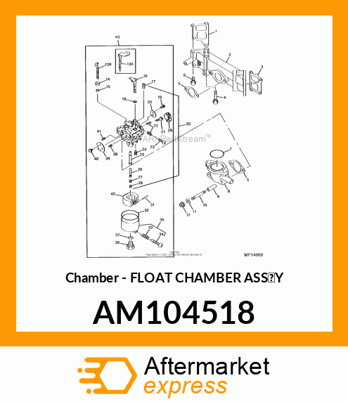 Chamber - FLOAT CHAMBER ASS'Y AM104518