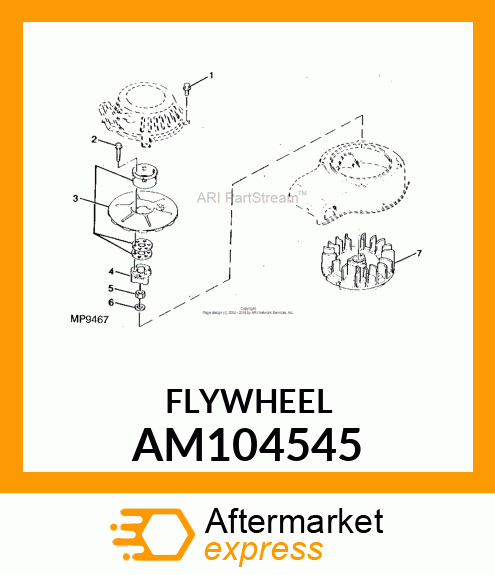 Spare part AM104545 + Flywheel Comp