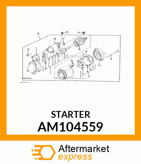STARTER MOTOR AM104559