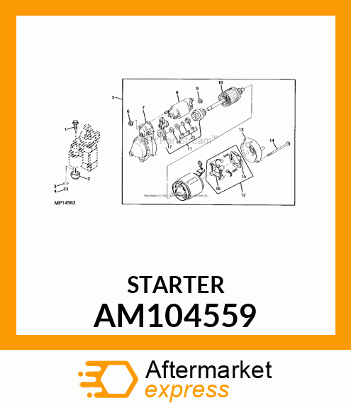 STARTER MOTOR AM104559