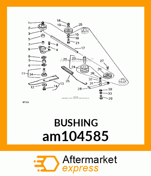 SPACER, SPACER, IDLER am104585