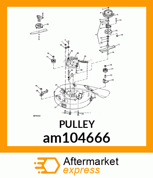 PULLEY, PULLEY, FLAT IDLER am104666