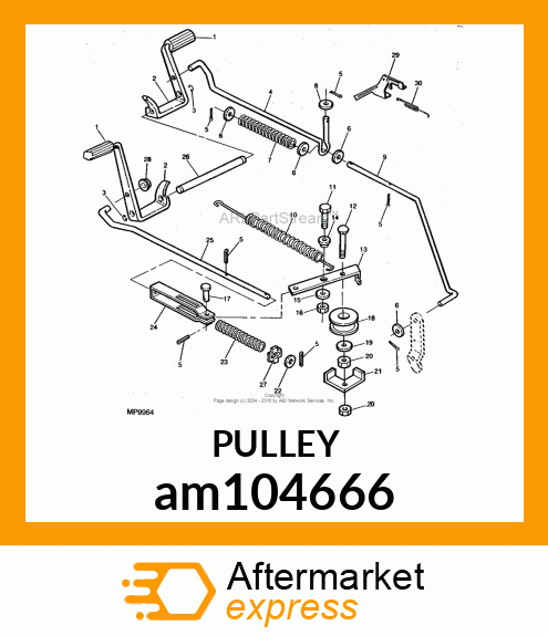 PULLEY, PULLEY, FLAT IDLER am104666