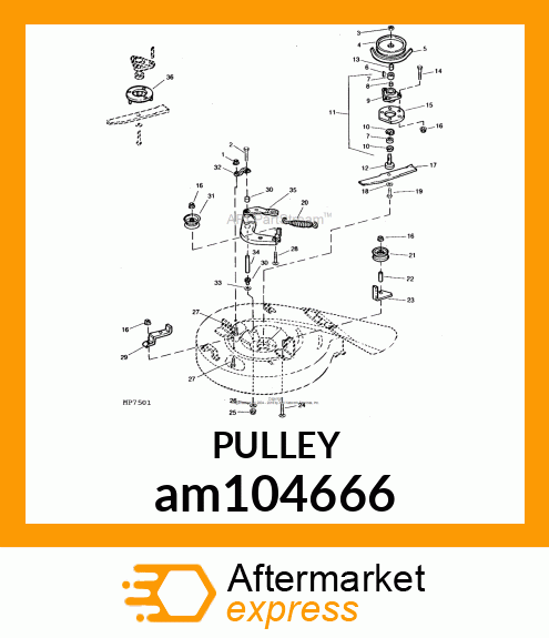 PULLEY, PULLEY, FLAT IDLER am104666