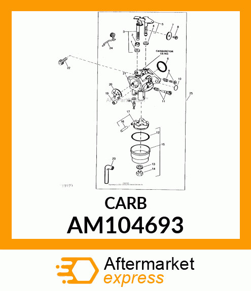 Carburetor - CARBURETOR AM104693