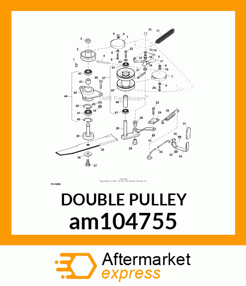 PULLEY, JACKSHEAVE ASSY W/BEARINGS am104755