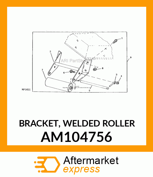 BRACKET, WELDED ROLLER AM104756