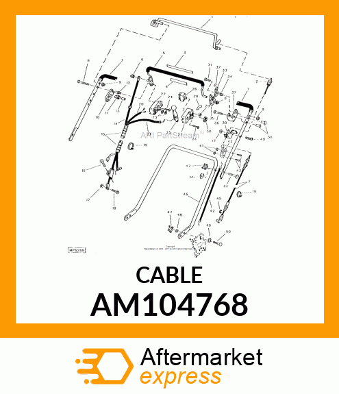CONTROL CABLE ASSY AM104768