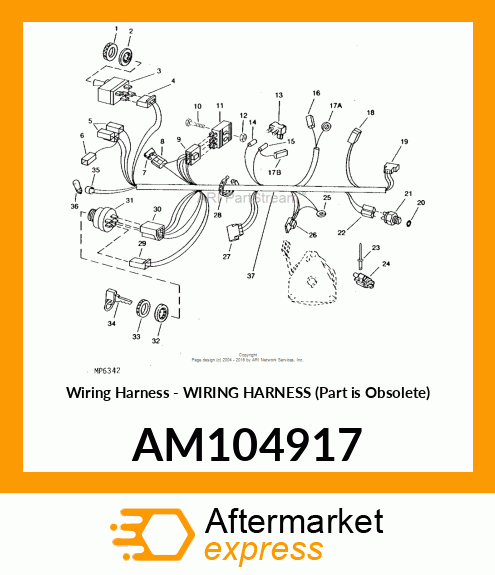 Wiring Harness - WIRING HARNESS (Part is Obsolete) AM104917