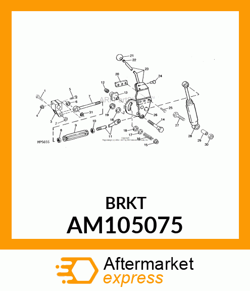 Arm - ARM, WELDED SWASHPLATE AM105075