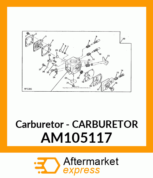 Carburetor - CARBURETOR AM105117