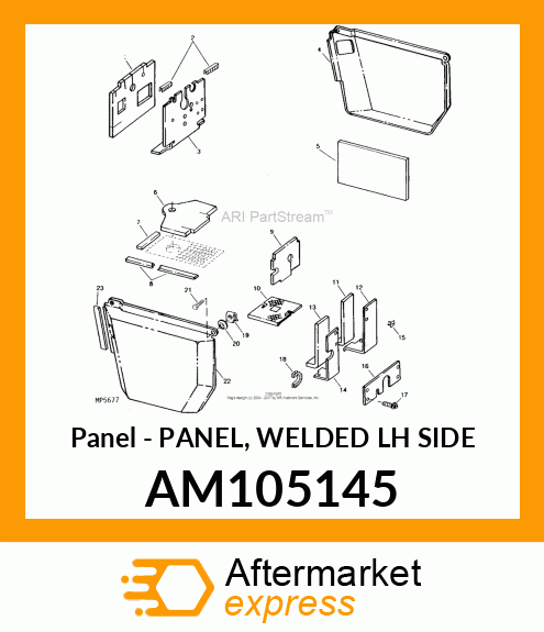 Panel - PANEL, WELDED LH SIDE AM105145