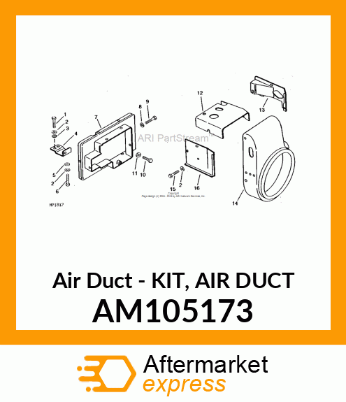 Air Duct - KIT, AIR DUCT AM105173