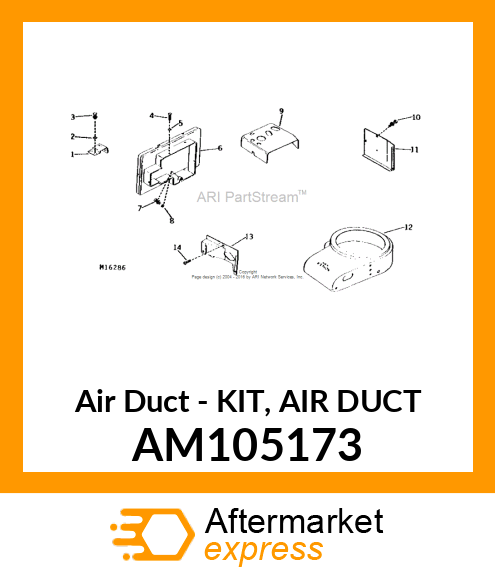 Air Duct - KIT, AIR DUCT AM105173