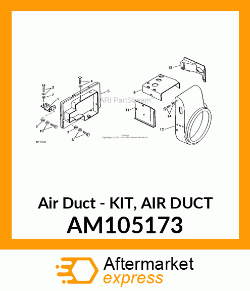 Air Duct - KIT, AIR DUCT AM105173