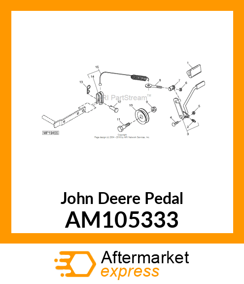 PEDAL, WELDED DIFFERENTIAL LOCK AM105333
