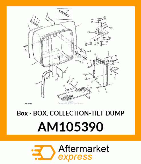 Box - BOX, COLLECTION-TILT DUMP AM105390