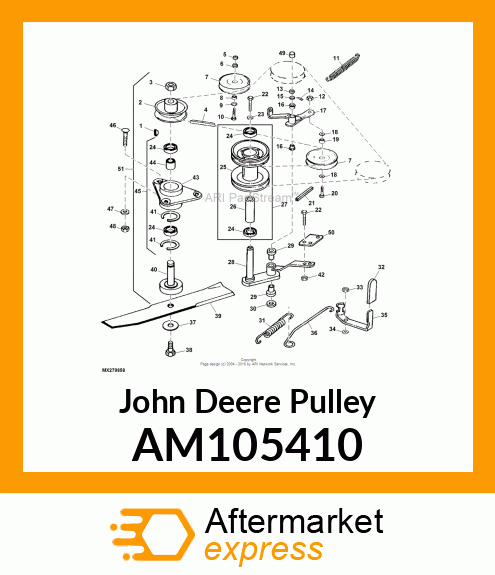 PULLEY, JACKSHEAVE ASSY W/BEARINGS AM105410