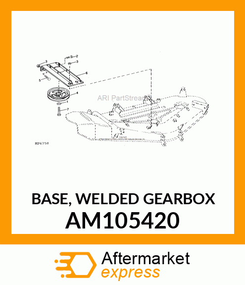 BASE, WELDED GEARBOX AM105420